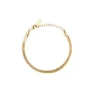 Mockberg Thin Snake Medium Armband Guldpläterad Rostfritt Stål MO572