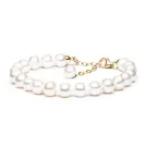 Gaura Natural Pearls Pearl Armband Guldpläterad Silver PYFARW685-B