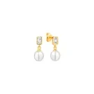 Gaura Natural Pearls Pearl Örhängen Guldpläterad Silver SK26110GYE