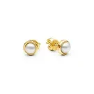 Gaura Natural Pearls Pearl Örhängen Guldpläterad Silver SK26351GYE