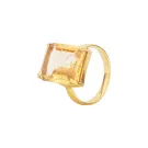 House of Vincent Candy Rock Yellow Citrine Ring Guldpläterad Silver VJ080-LRG-CI