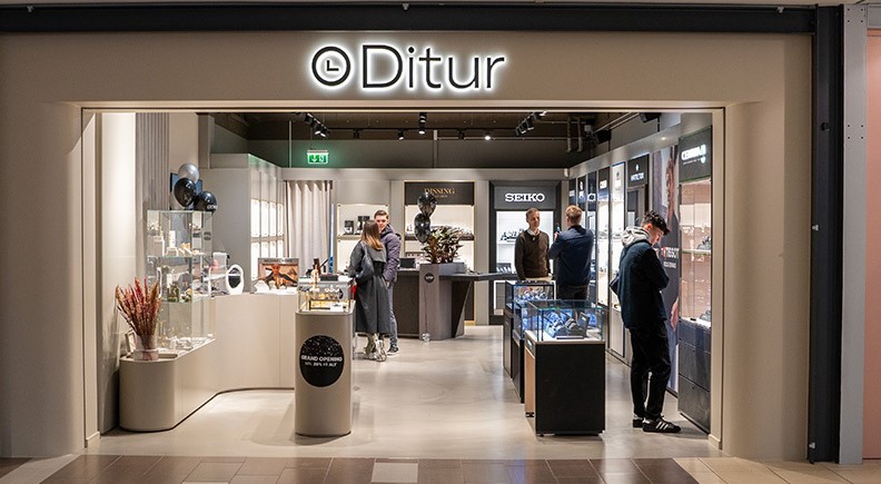 Ditur-butiken i Odense från utsidan
